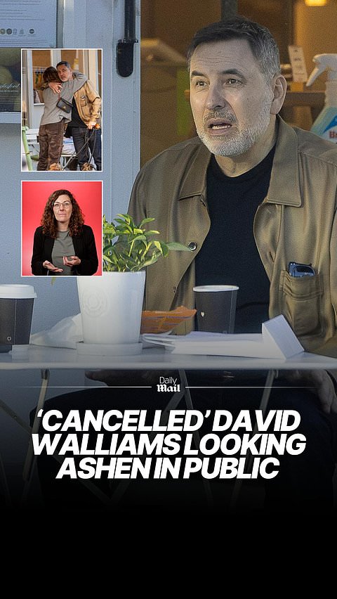 'Cancelled' David Walliams looks ashen in first public appearance