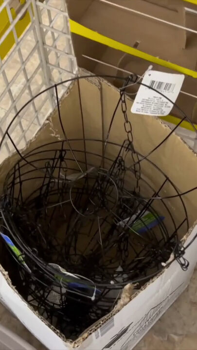 She turns a hanging basket into designer home decor!