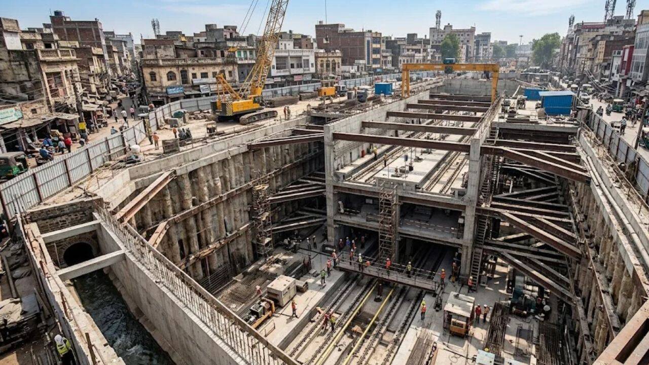 India’s deepest metro station: Pandeyganj hub to go 37m underground ...