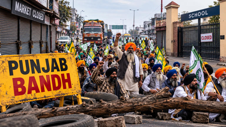 Punjab bandh live: Statewide shutdown over Parvinder Singh Jhota's ...