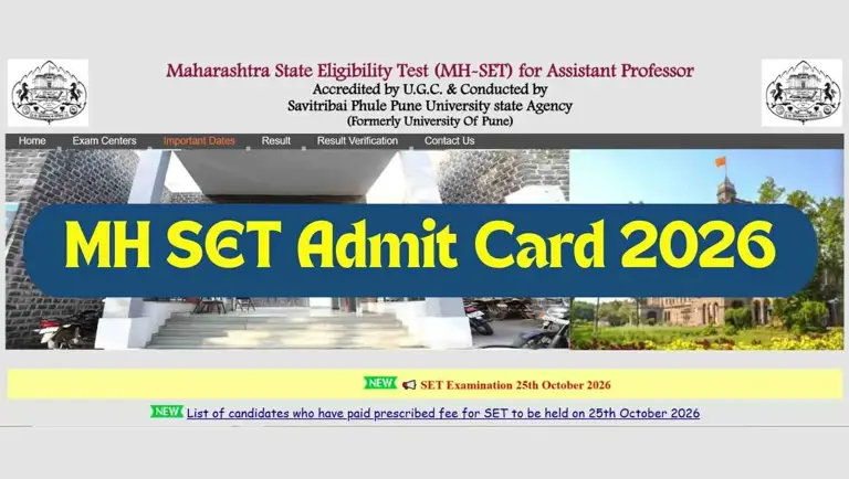 MH SET admit card 2026 released: Download exam hall ticket PDF at ...