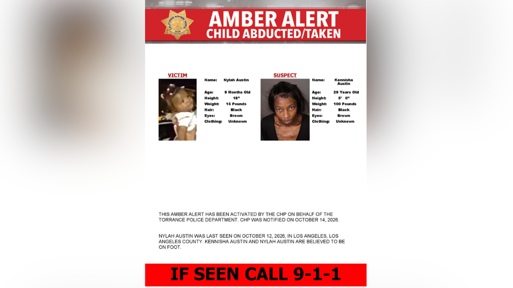 Amber Alert issued for baby last seen in LA's Westlake District