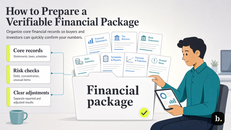 Preparing your small business books for a loan, investor or buyer