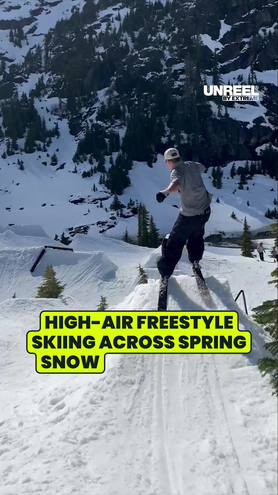 Epic Spring Freestyle Skiing: Huge Snow Park Jumps & Perfect Ski Grabs!