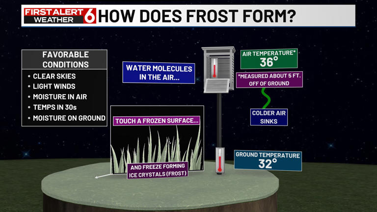 Science behind frost and when the metro typically sees its first frost