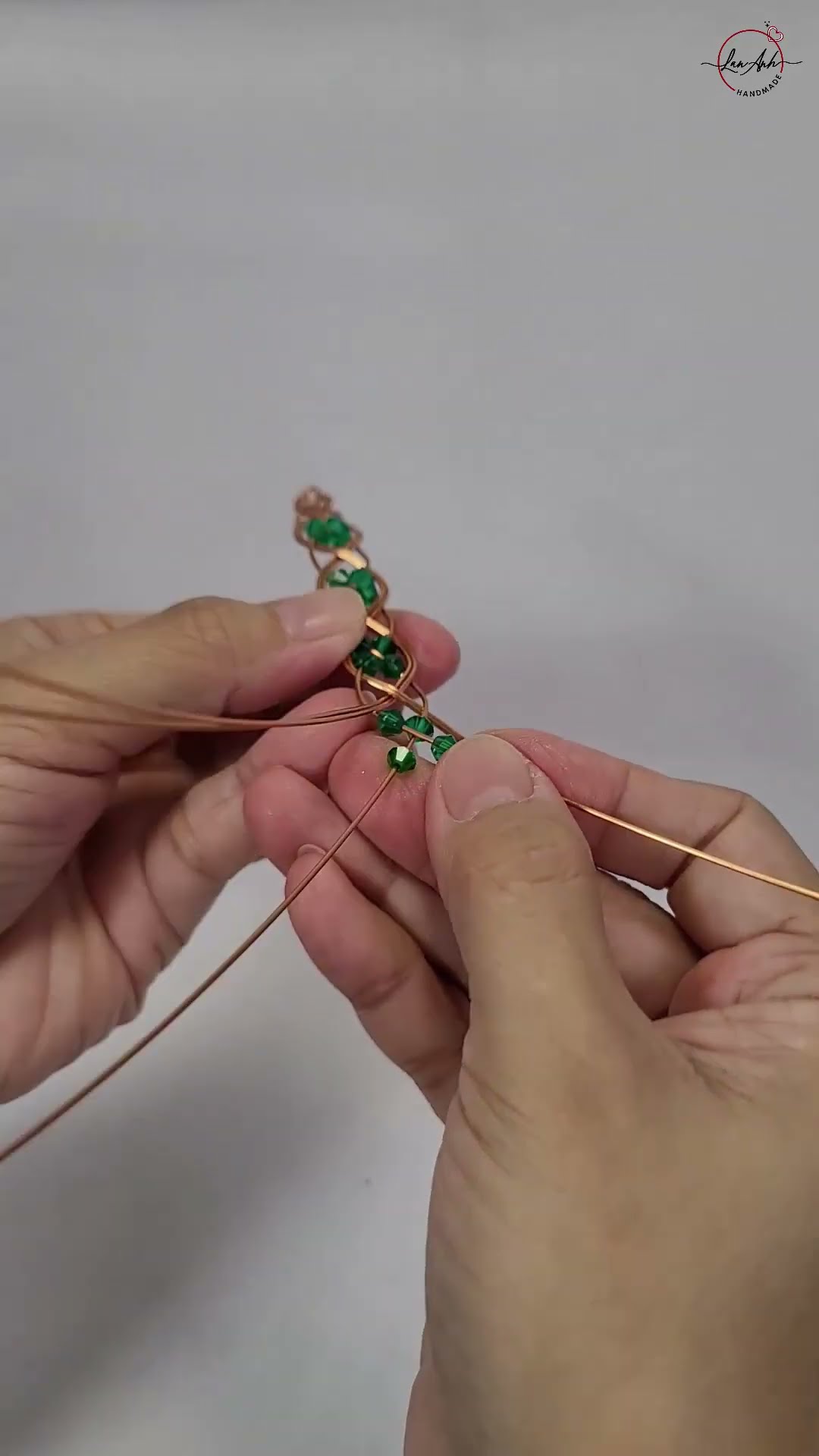 Easy wire bead bracelet making | 4-strand braid cuff bracelet # ...