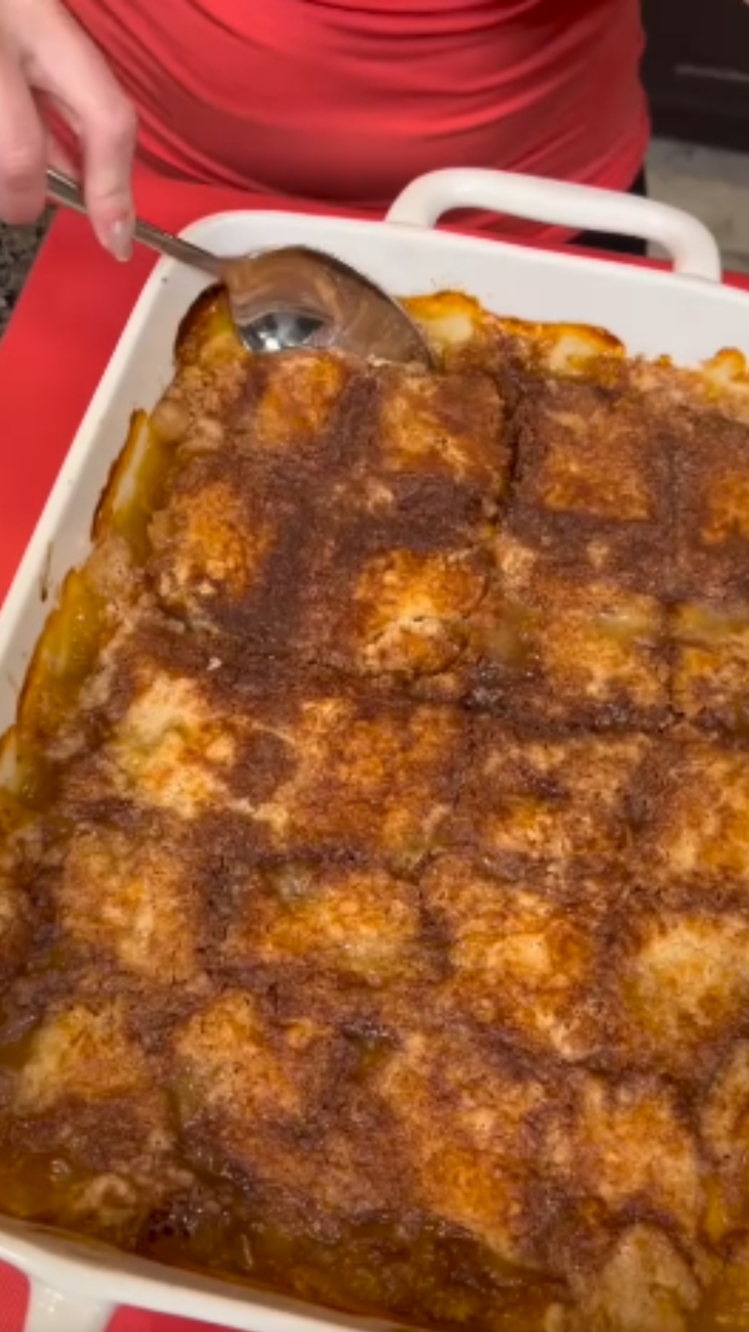 This 3 ingredient peach cobbler is almost too easy to believe