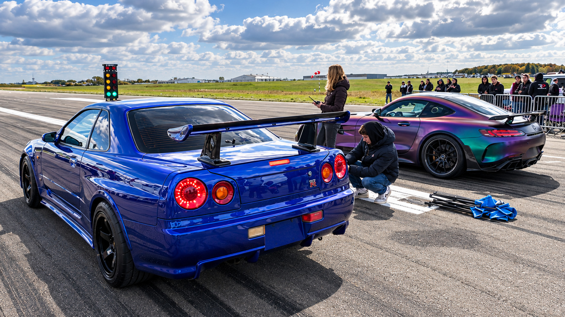 Nissan Skyline GT-R R34 and Mercedes-AMG GT R showcase their engine ...