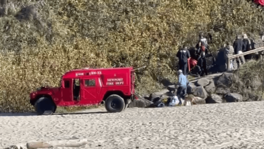 Paraglider injured after crashing below Newport hillside