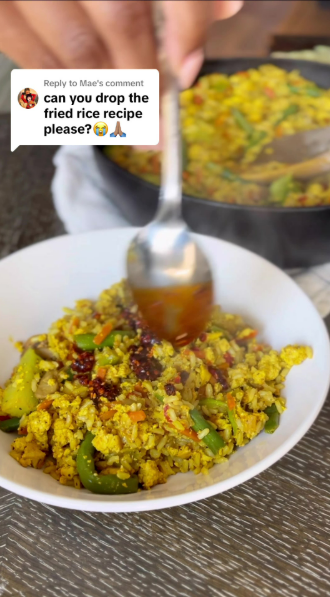 Easy tofu and vegetable fried rice you'll make on repeat