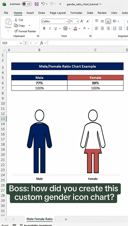 Creating custom icon charts in Excel