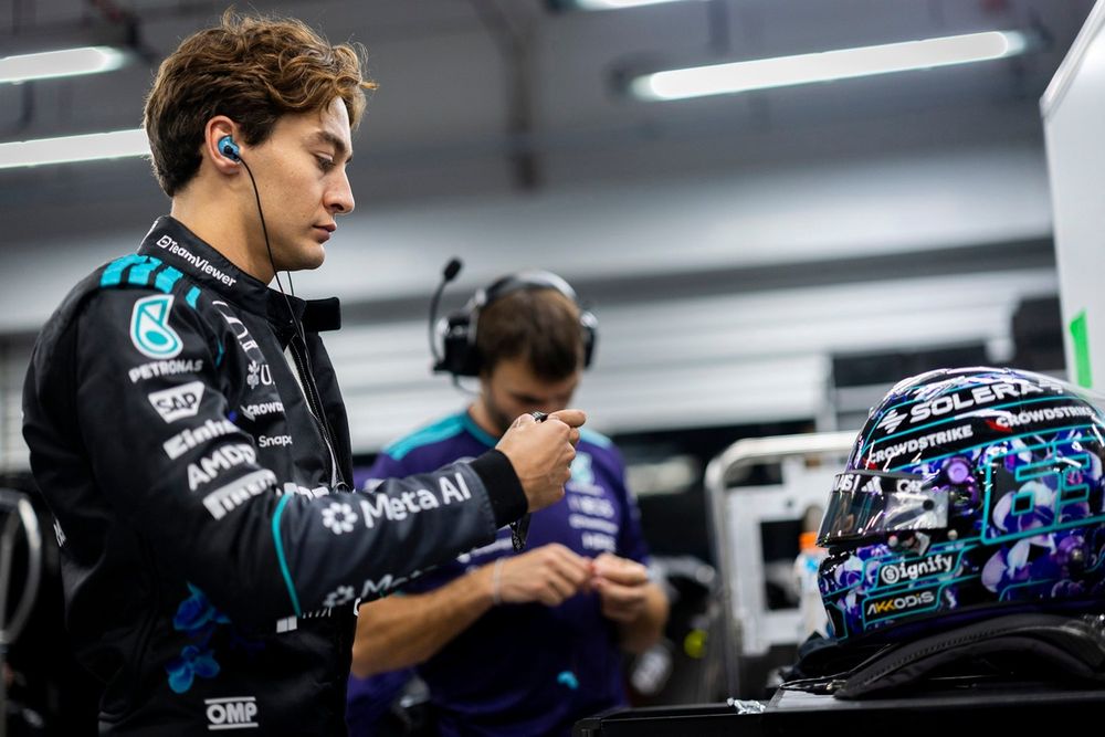 George Russell targets US race for looming Mercedes engine grid penalty