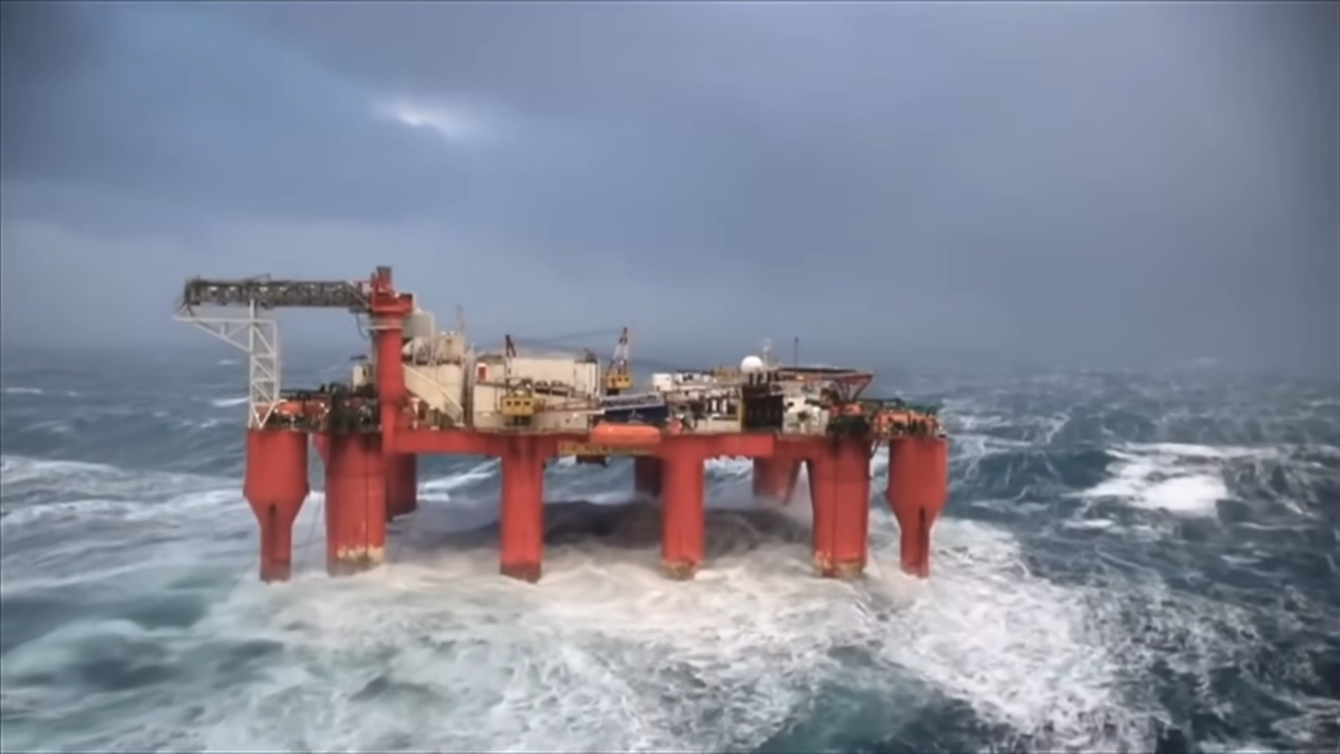 The rig was tilting in 50-foot waves… then the crew radioed - 