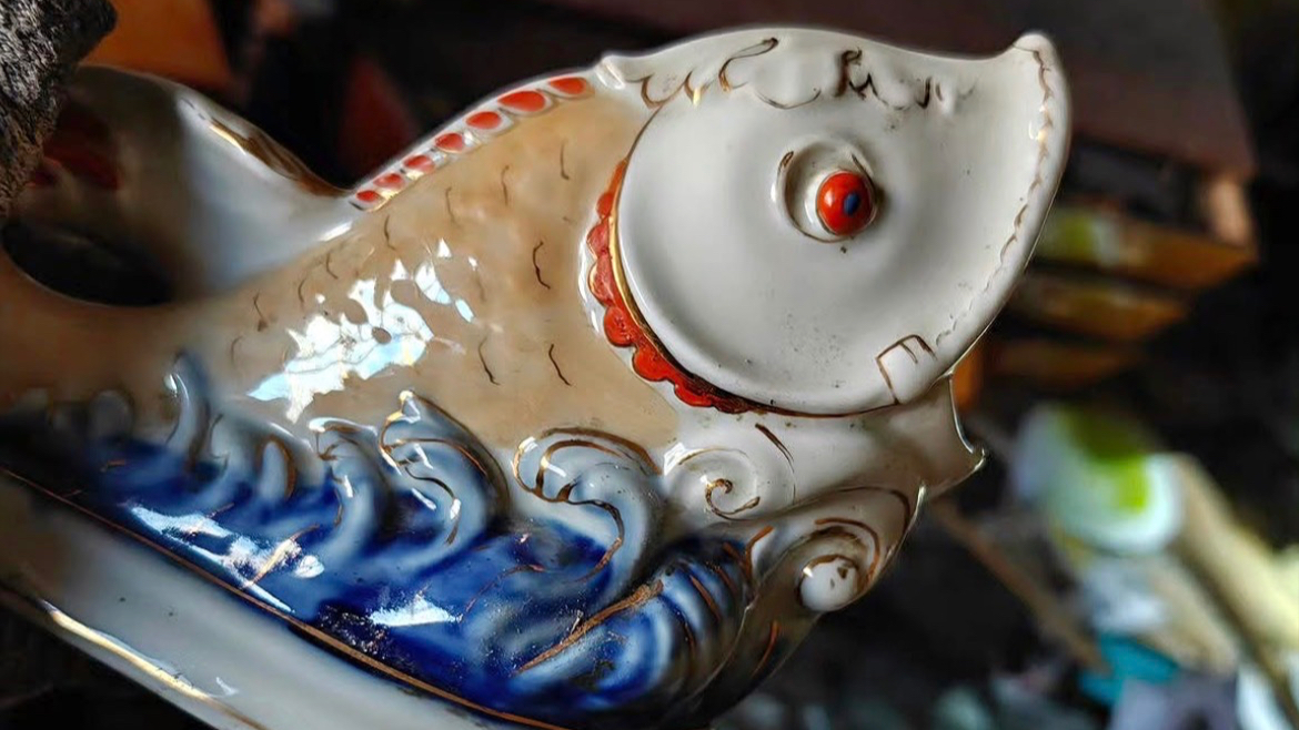 Porcelain fish survives Russian strike on Kyiv apartment building and ...