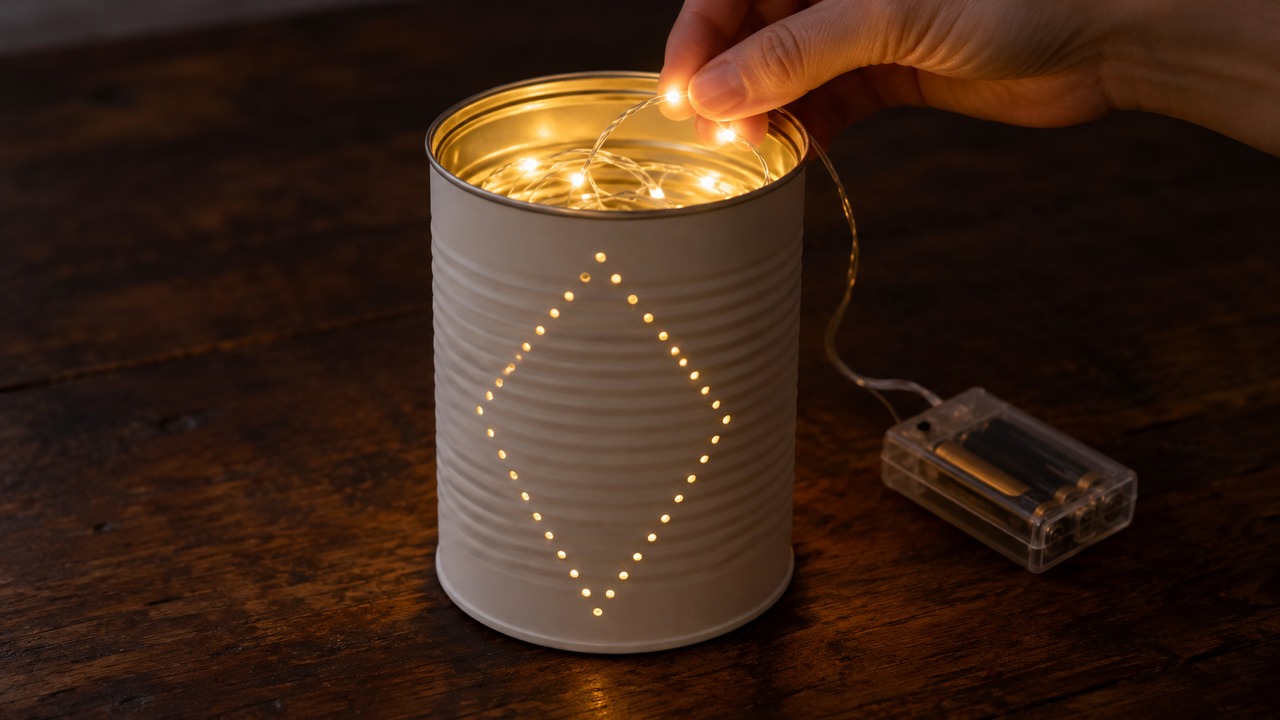 The little holes that turn ordinary tin cans into lanterns