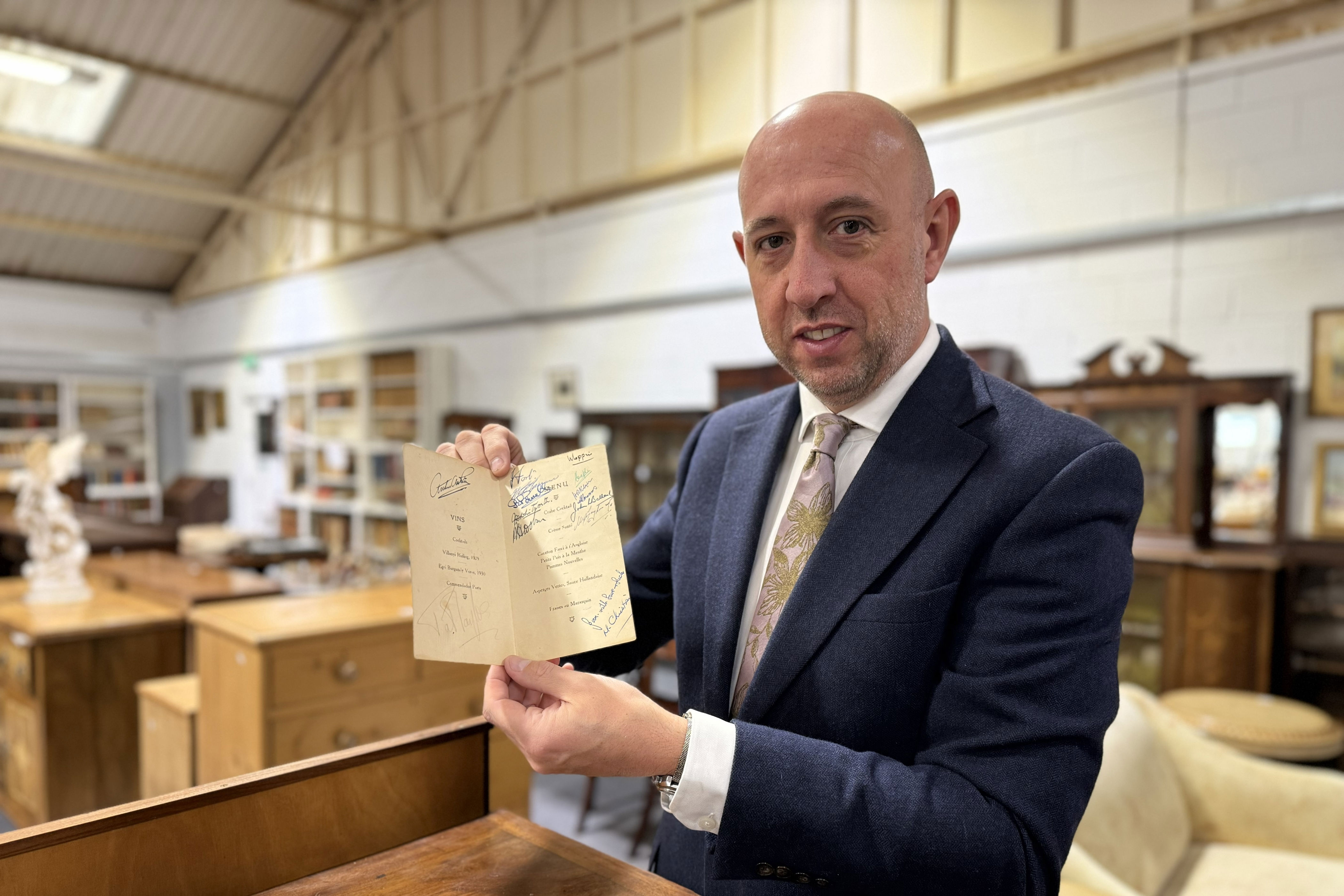Dam fine dining: rare 617 Squadron menu serves up a £4,000 sale