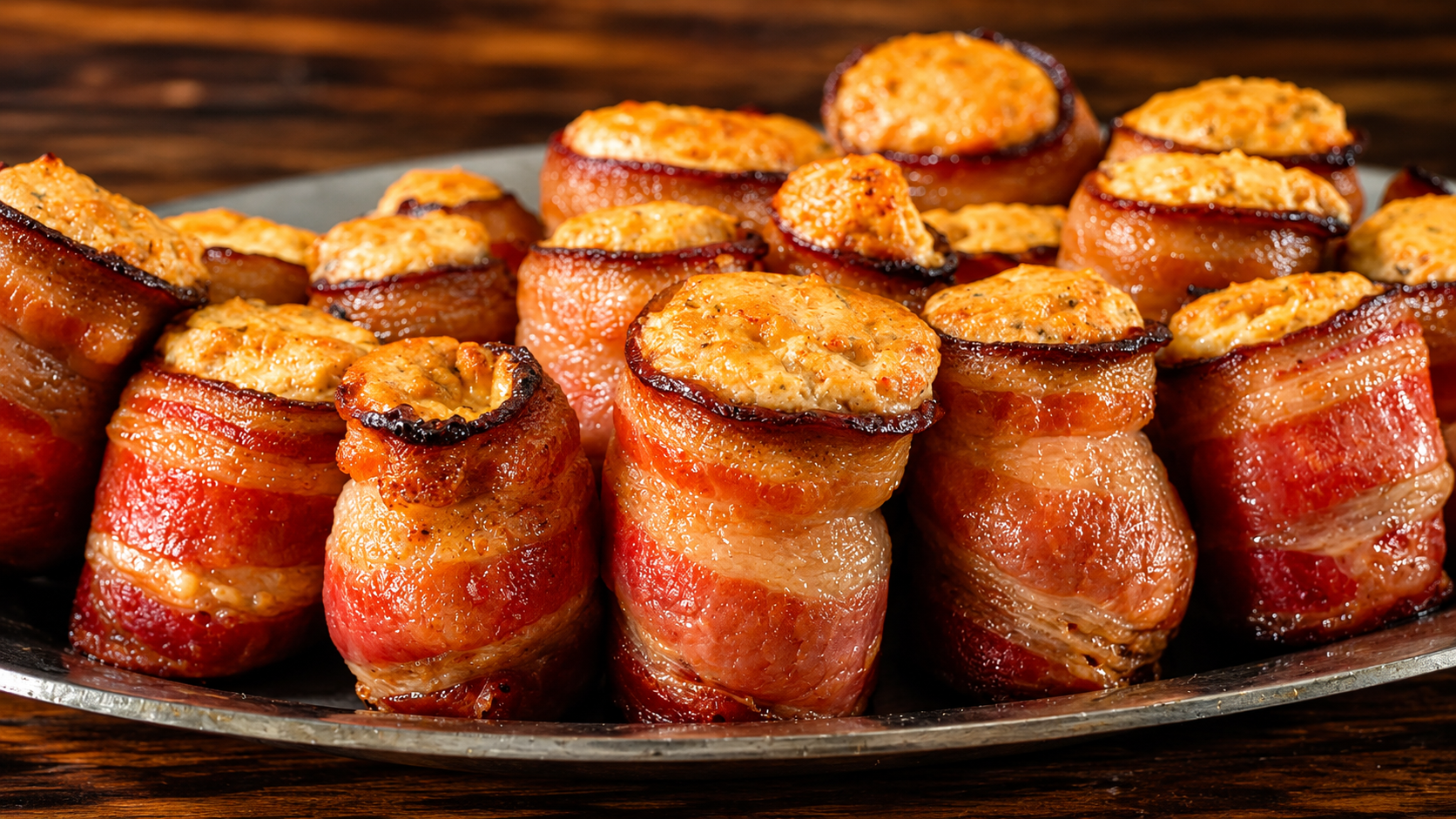 He stuffed sausage with cream cheese and wrapped it in bacon… see how ...