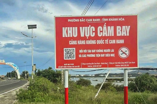Cấm bay flycam, drone quanh sân bay quốc tế Cam Ranh