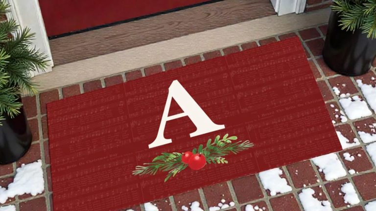 Target's $20 monogrammed doormat adds holiday charm without breaking ...