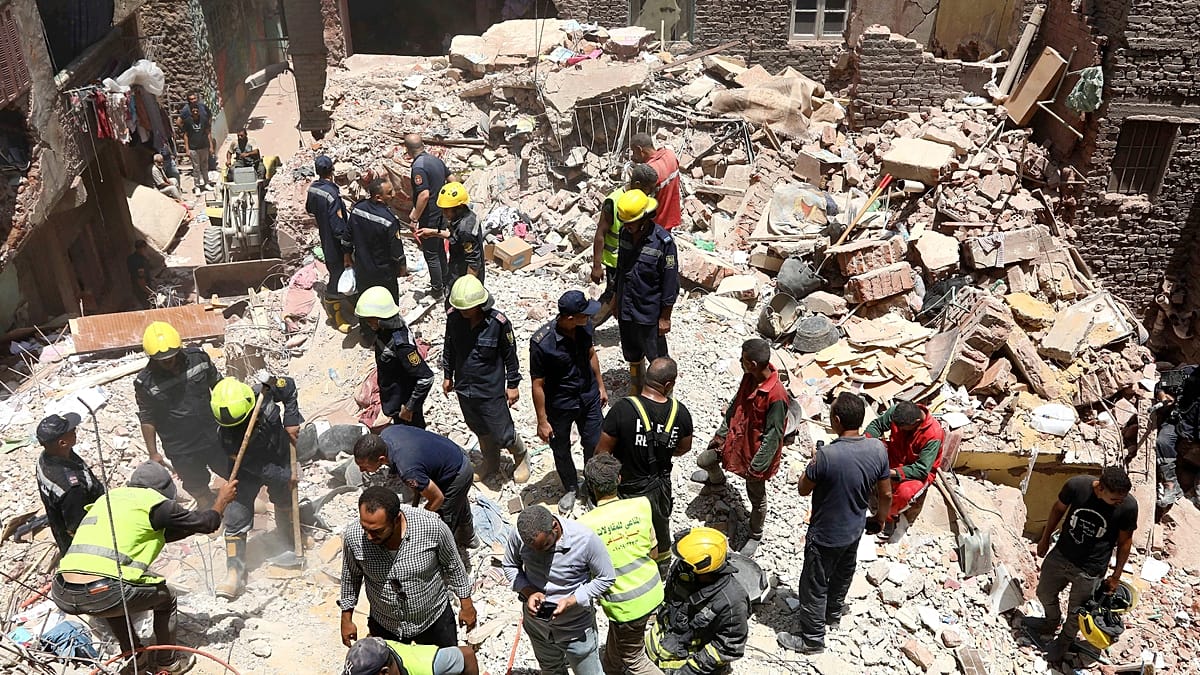 At least six dead after 5-storey building collapses in Cairo