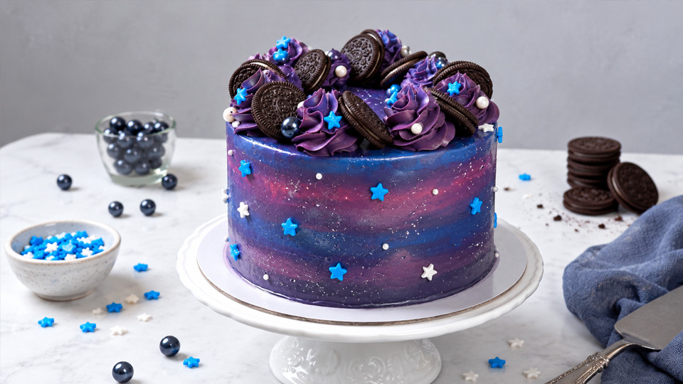 Easy cosmic cake decorating ideas for beginners