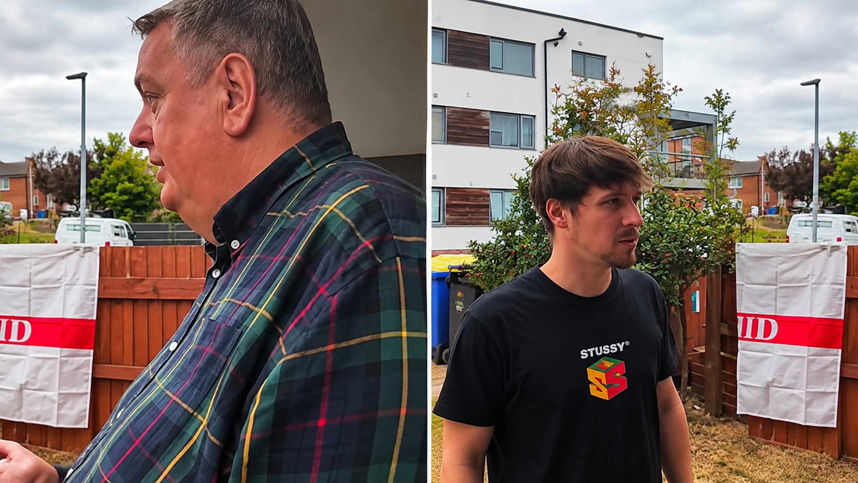 He said the England flag could be offensive - then the argument got heated