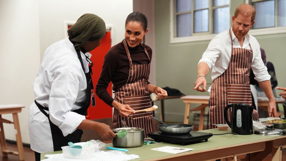 The Duke and Duchess of Sussex during a visit to Himmah Hub in Nottingham on Thursday. - Annabel Lee-Ellis/PA
