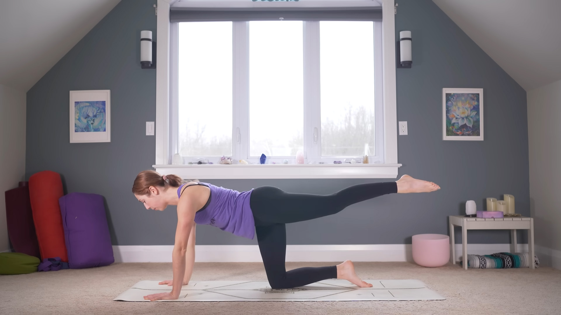 Gentle morning yoga routine for beginners with no props