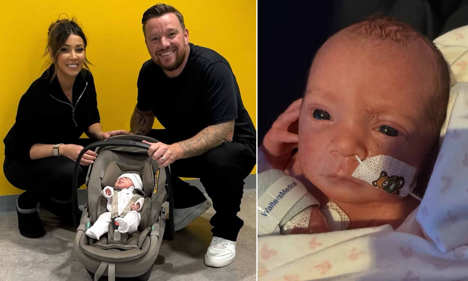 Jamie O'Hara takes premature baby home from hospital after spending a ...
