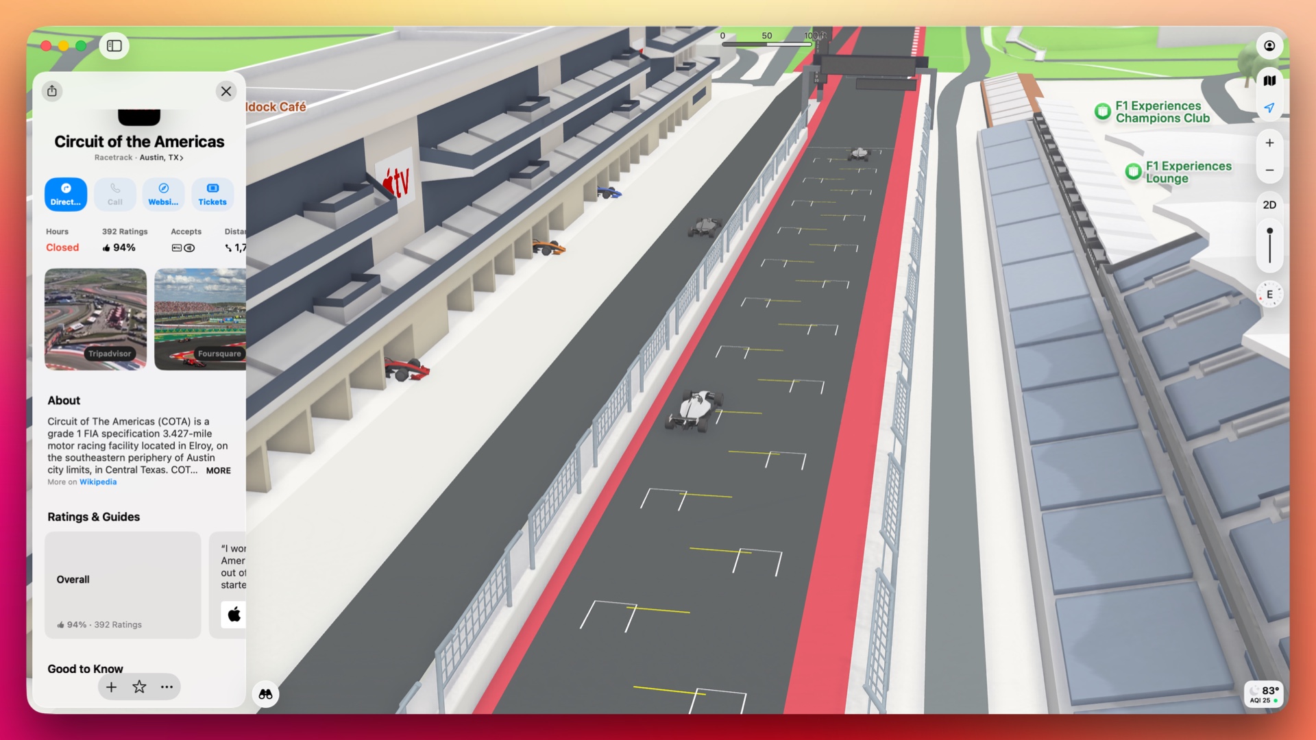 Apple Maps gets a ticket to Austin for the F1 Grand Prix