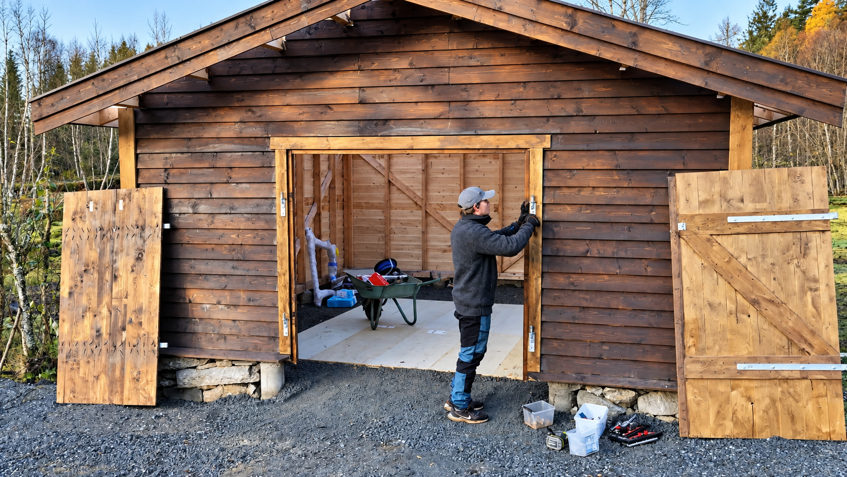 We finally built the workshop our Norwegian farm needed