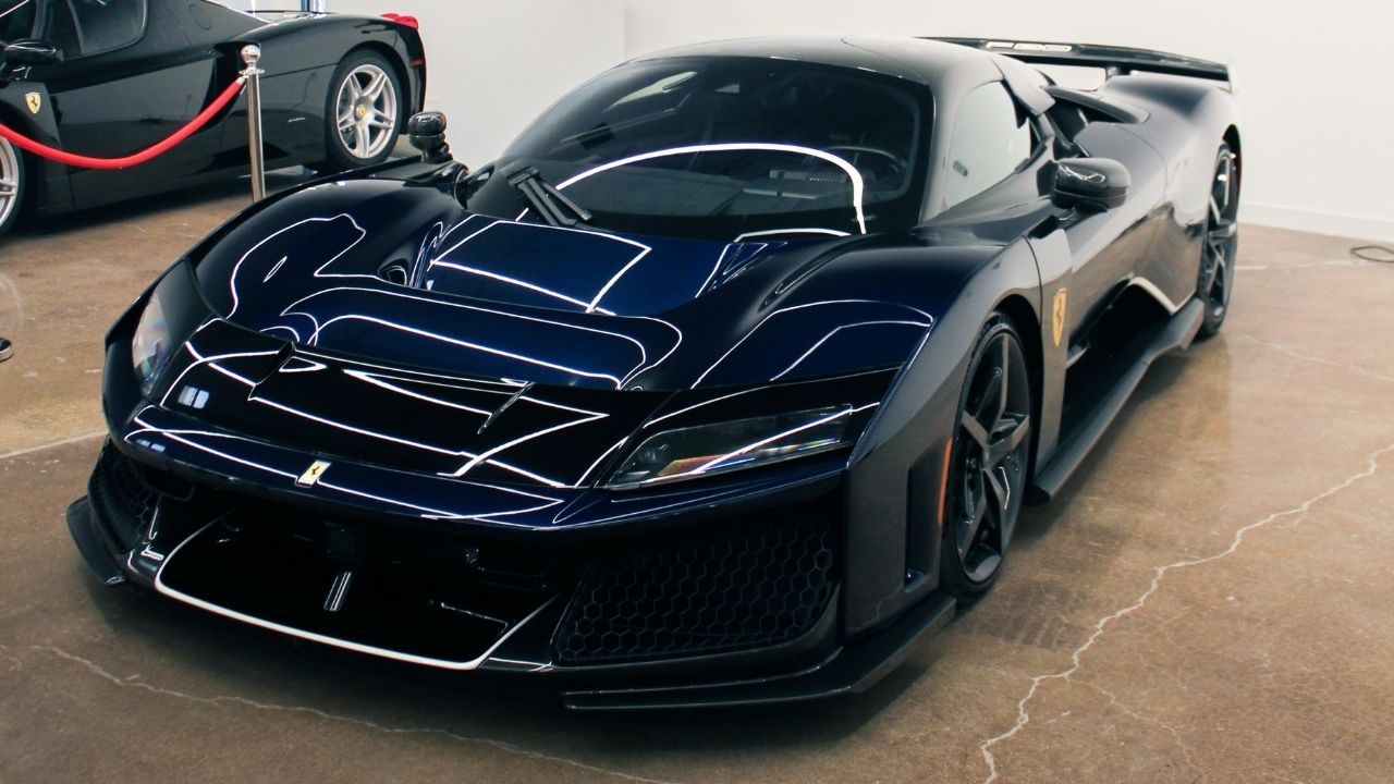 First Ferrari F80 arrives in Dallas wearing a wild color-shifting paint ...