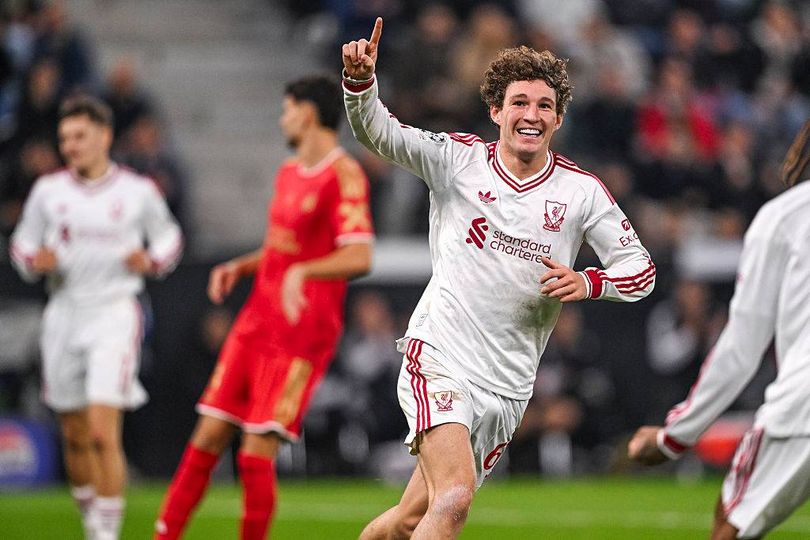 Lewis Koumas scored his first Champions League goal on Wednesday