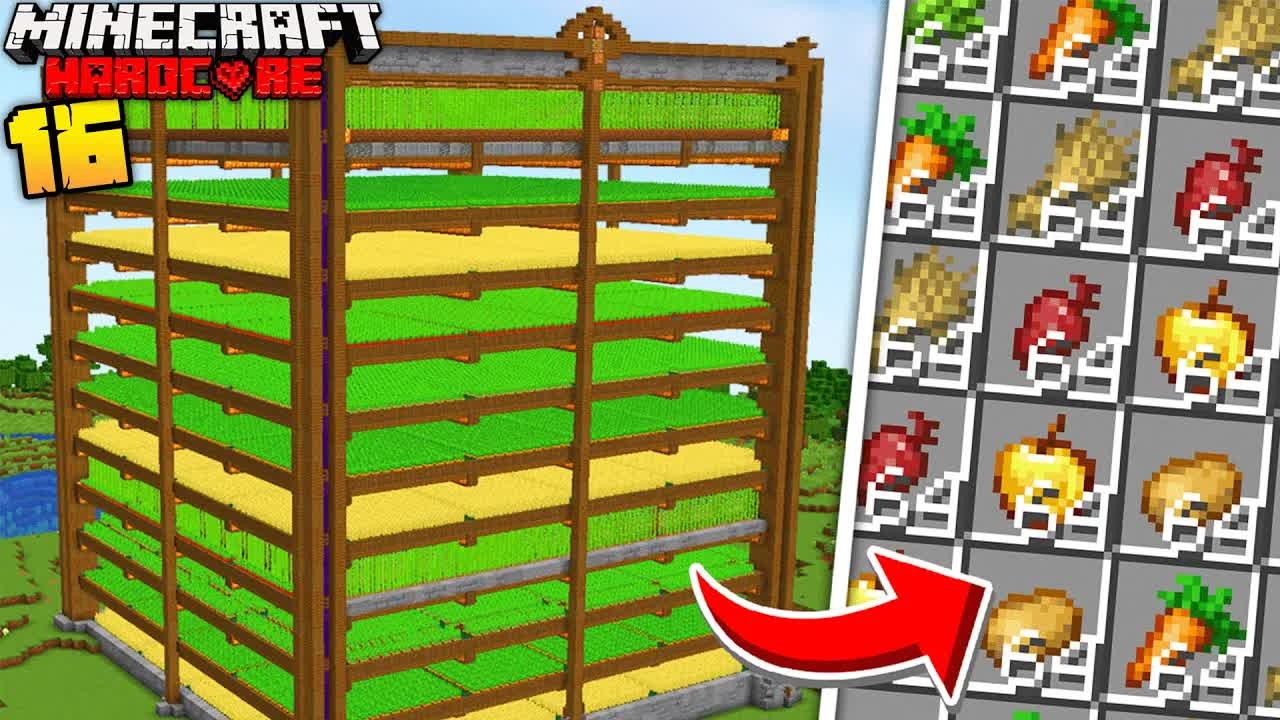 Building automatic farms in Minecraft hardcore