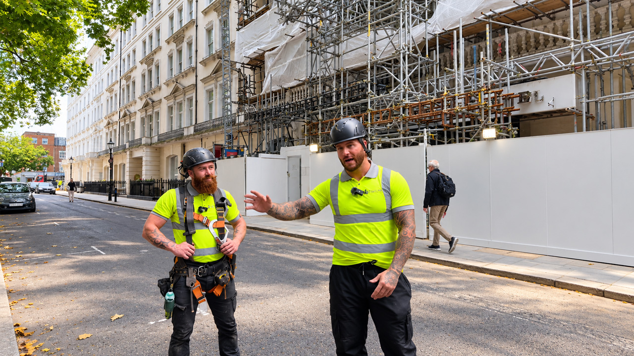 Building a massive technical scaffold project in central London