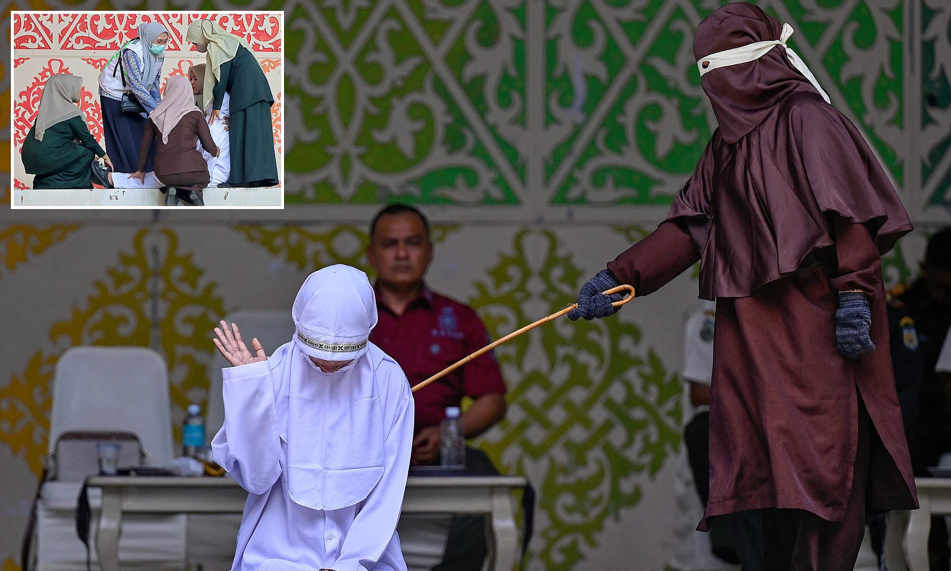 Woman collapses after being caned for sex outside marriage in breach of ...