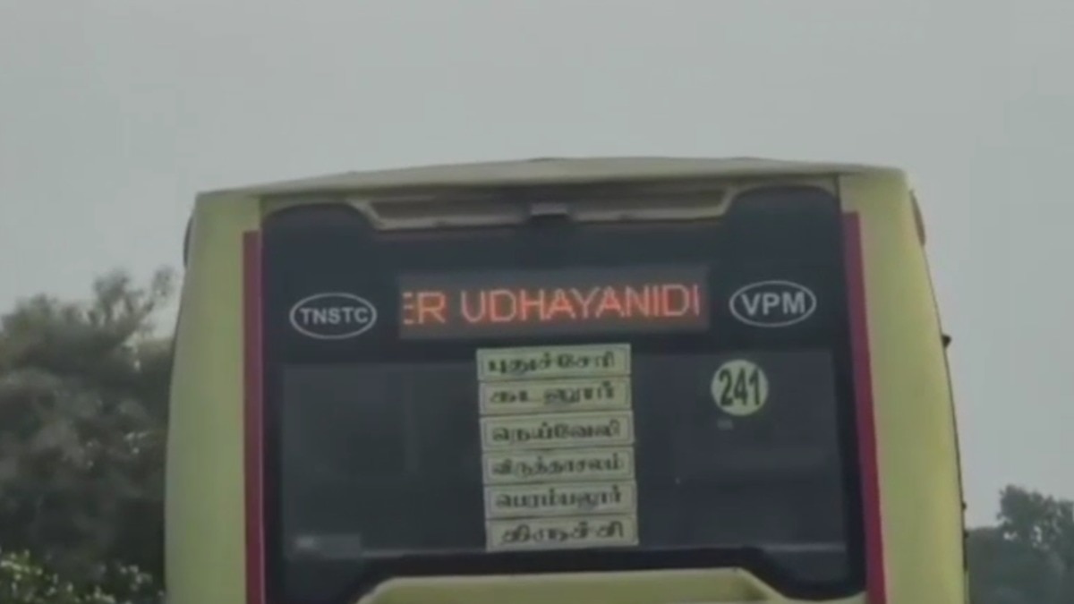 Tamil Nadu bus displays anti-DMK slurs, TVK slogan; 5 employees suspended