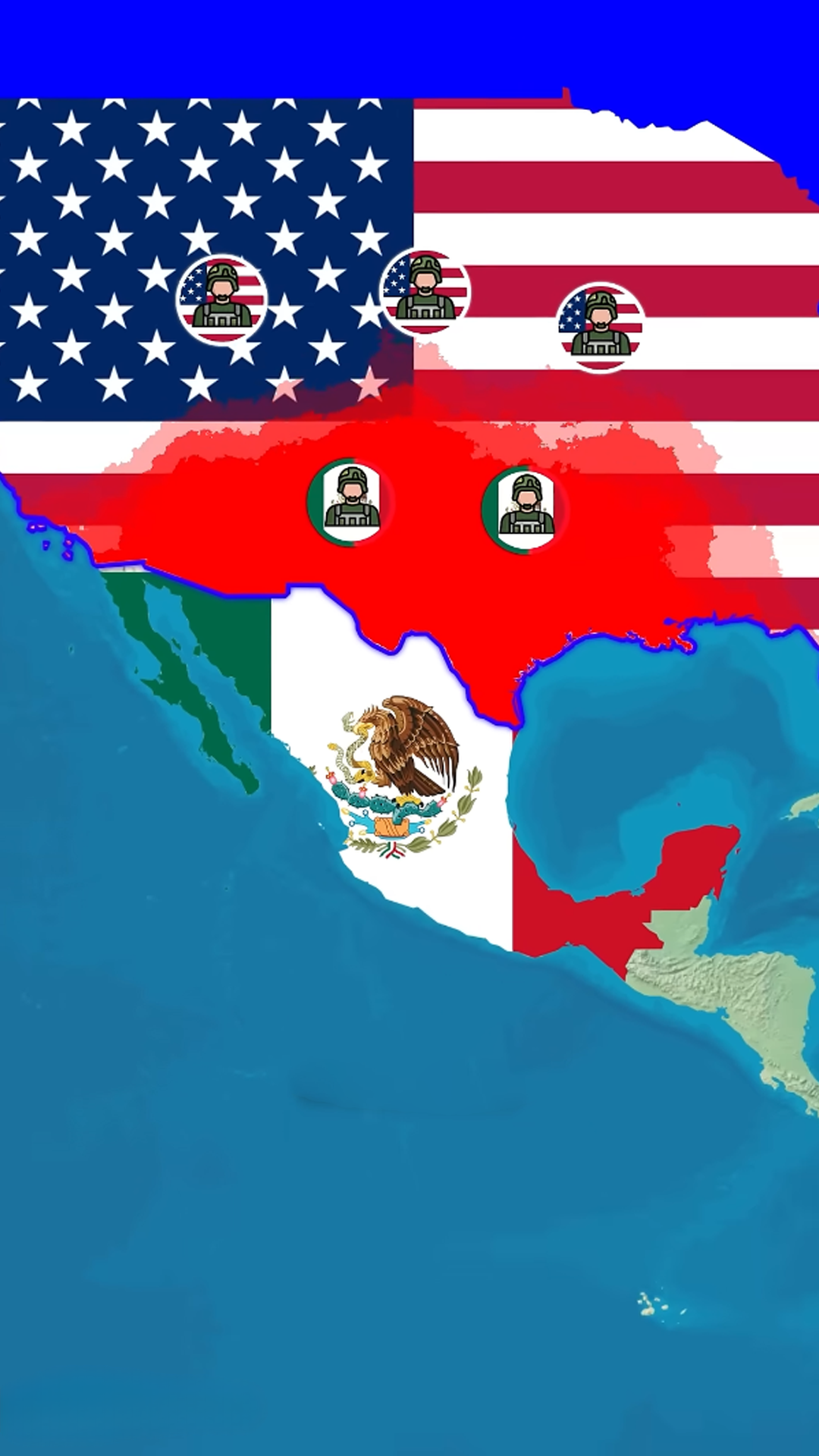 US takes Canada and Mexico in this what-if map