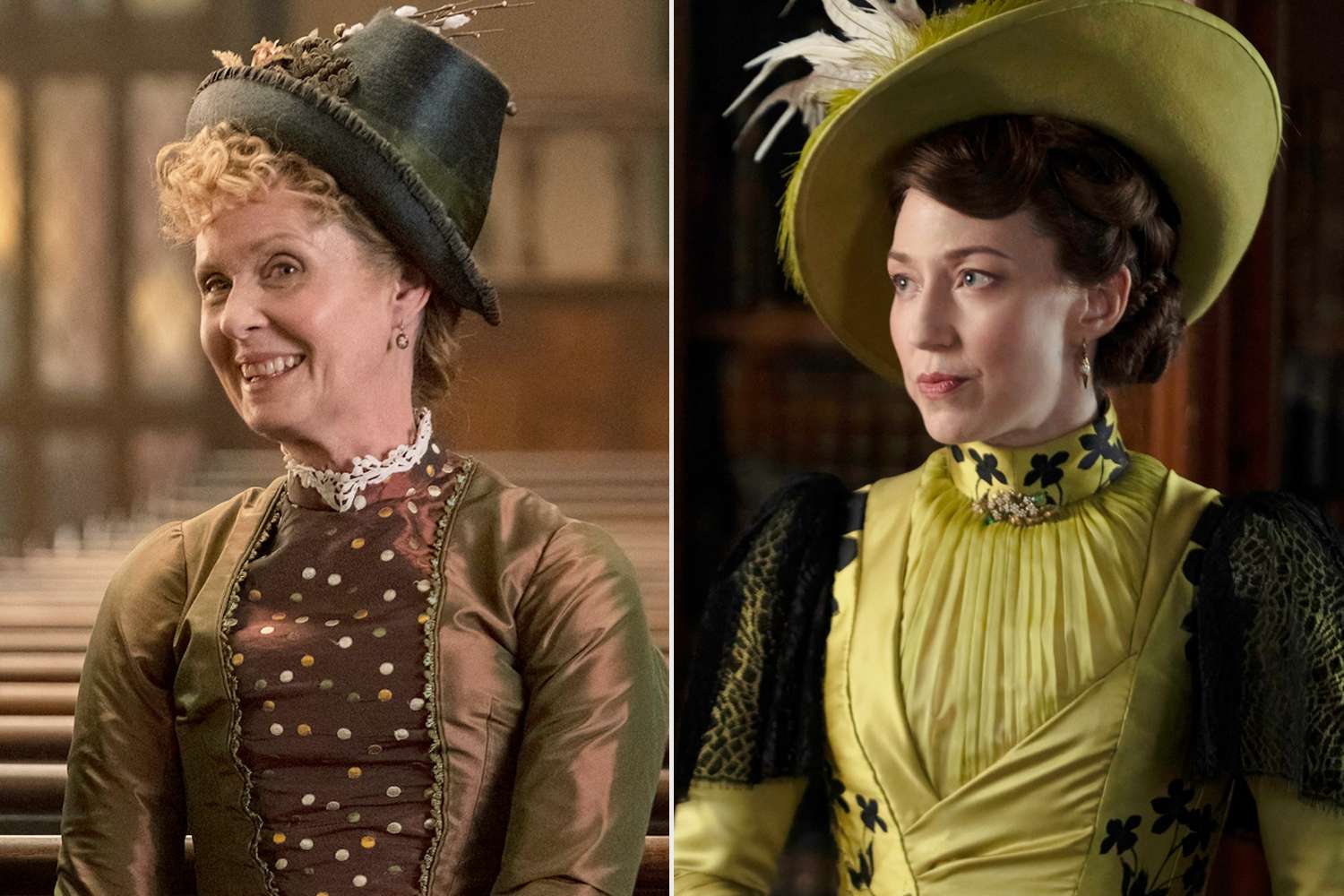 Cynthia Nixon says Carrie Coon bought the 'Gilded Age' cast neck rests ...