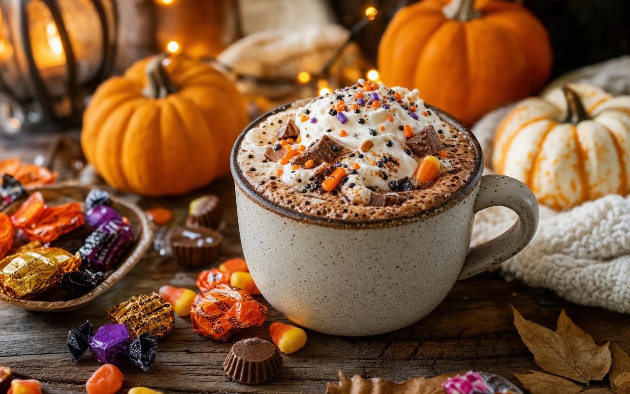Chocolat chaud d’Halloween crémeux : cette astuce avec les restes de ...