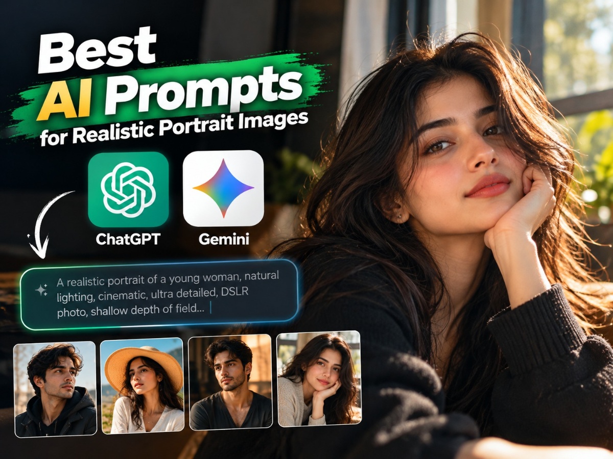 Best AI prompts for realistic portrait images for ChatGPT and Gemini