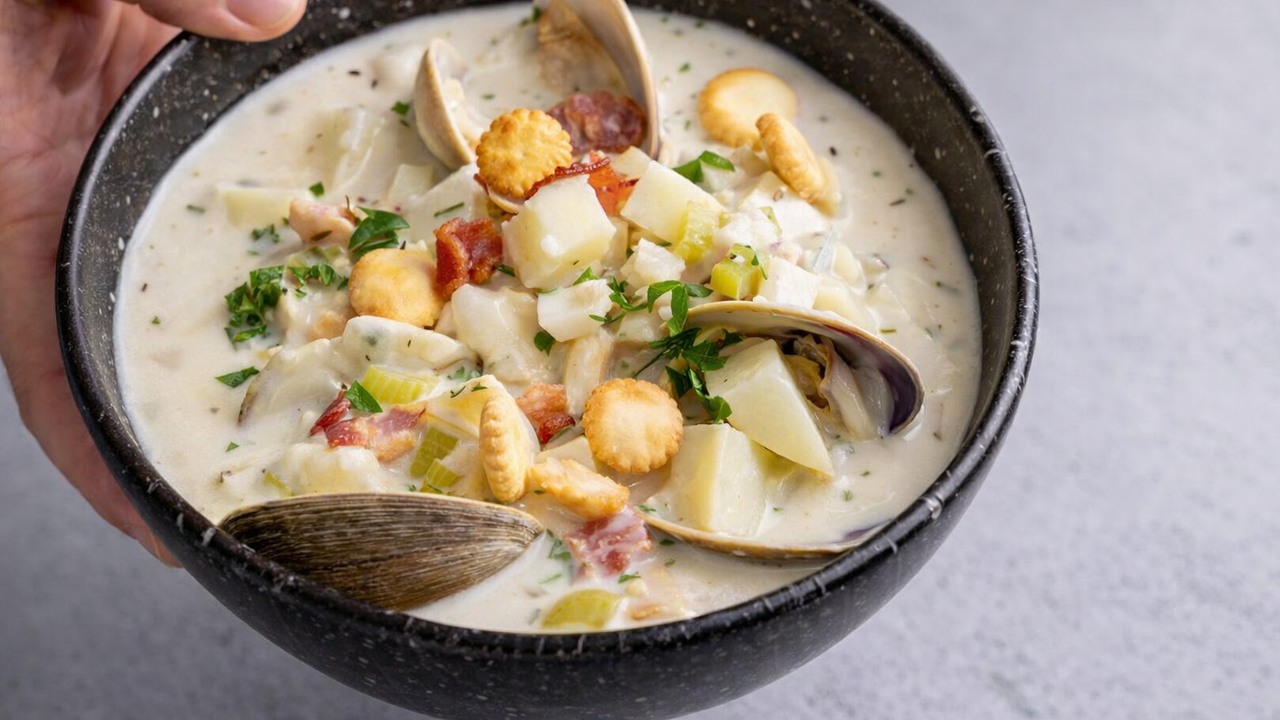 This classic clam chowder starts with fresh clams — but there's an ...