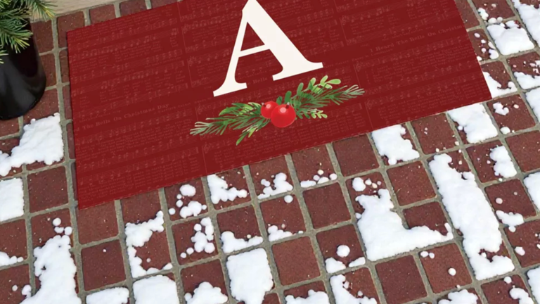 Target's $20 monogrammed doormat adds holiday charm without breaking ...