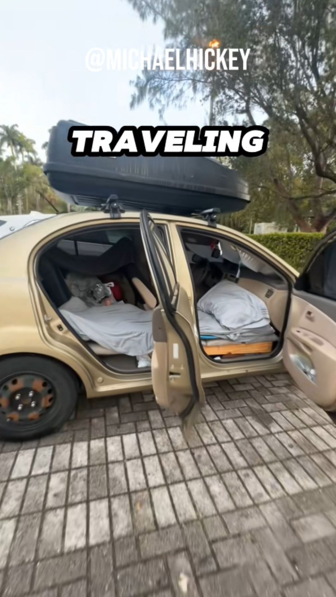 A day of car living in Miami with fitness and road trip routines