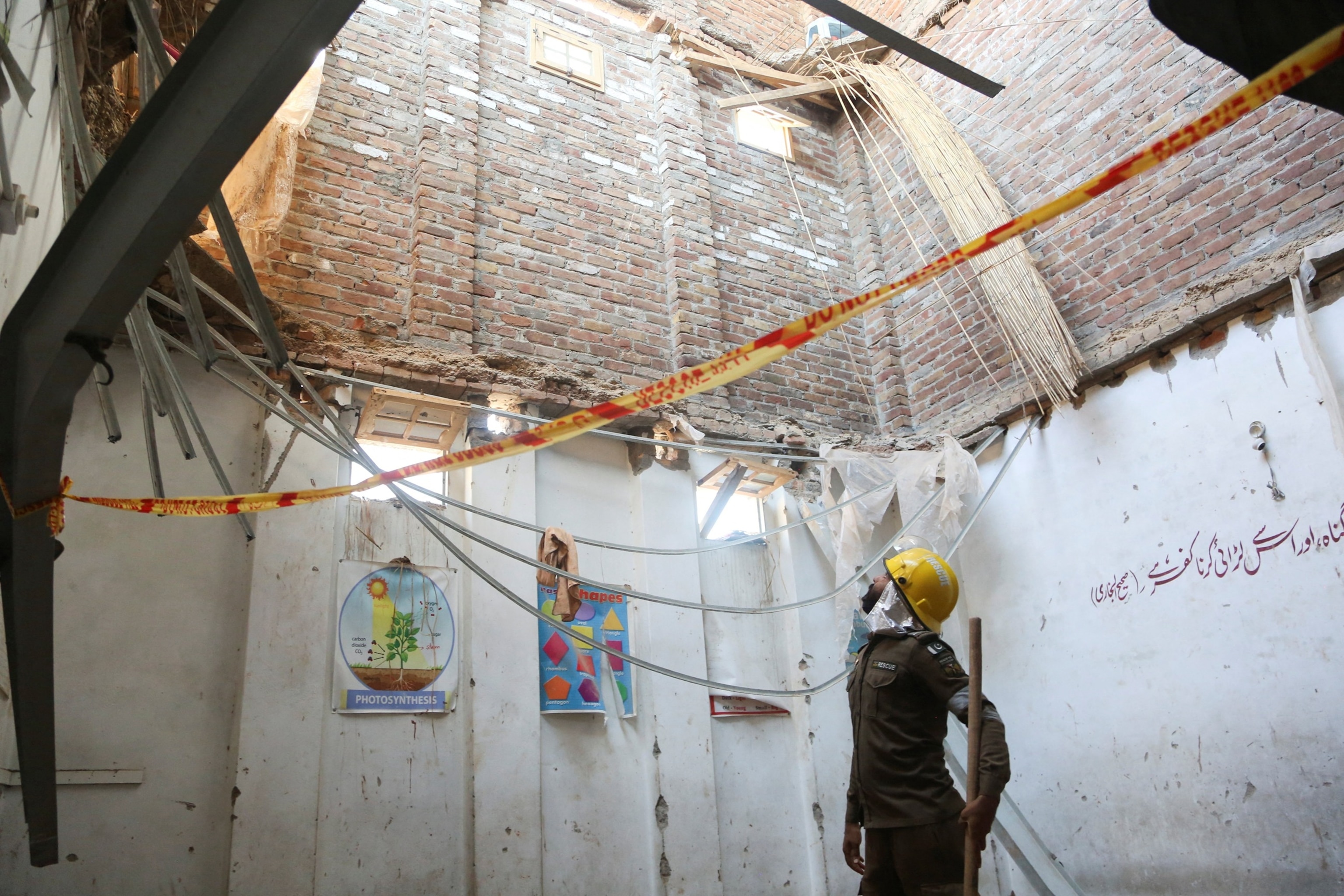 33 killed, dozens injured in roof collapse at a Pakistan school