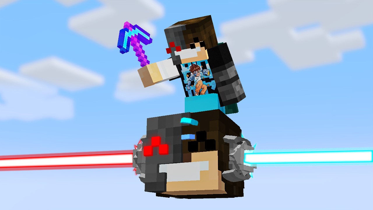Minecraft, but it's on 1 bionic block