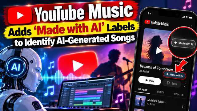YouTube Music adds 'Made with AI' labels to identify AI-generated songs