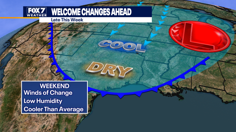 Austin weather: Cold front to bring temperatures in the 40s
