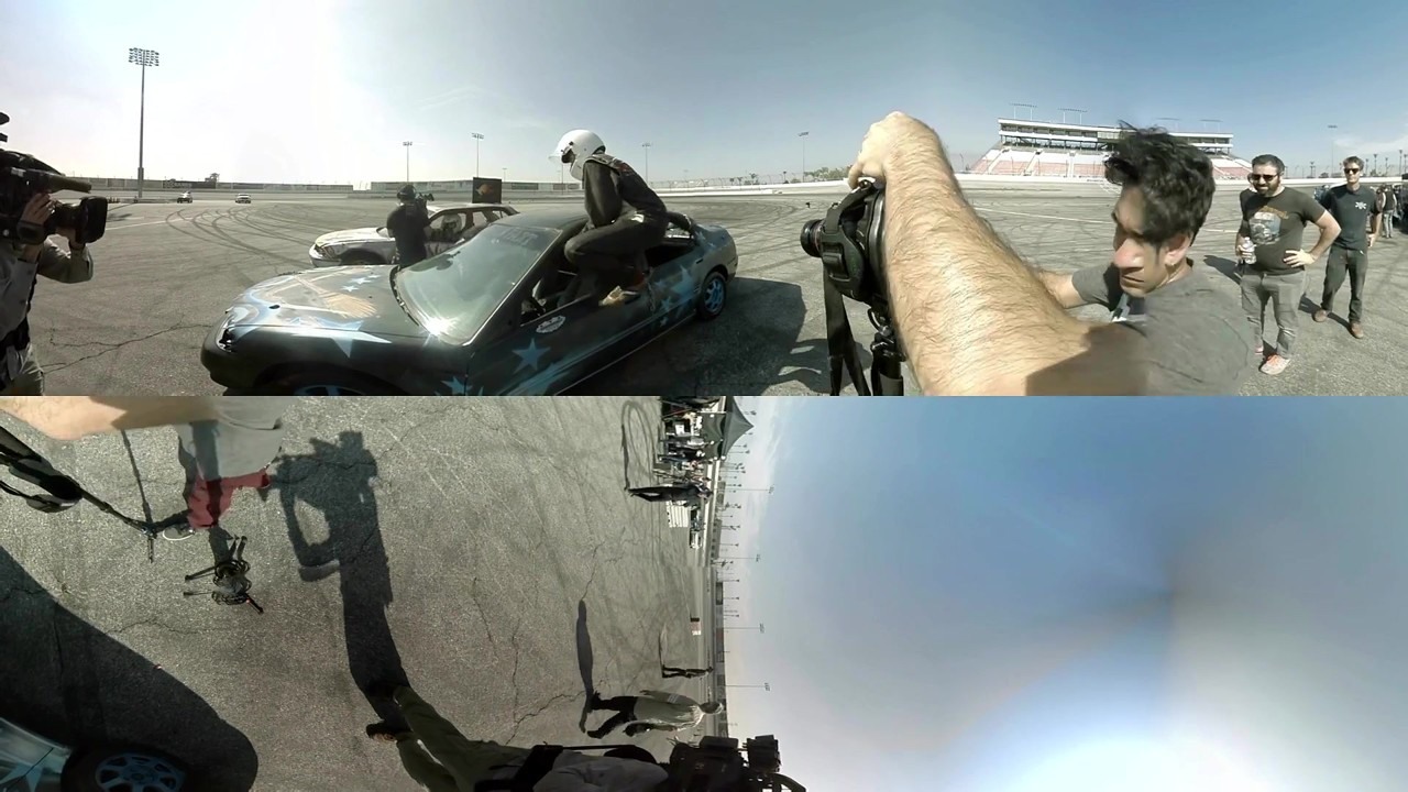 Jordan 'Captain Sparklez' plays 360 Rocket League on a track