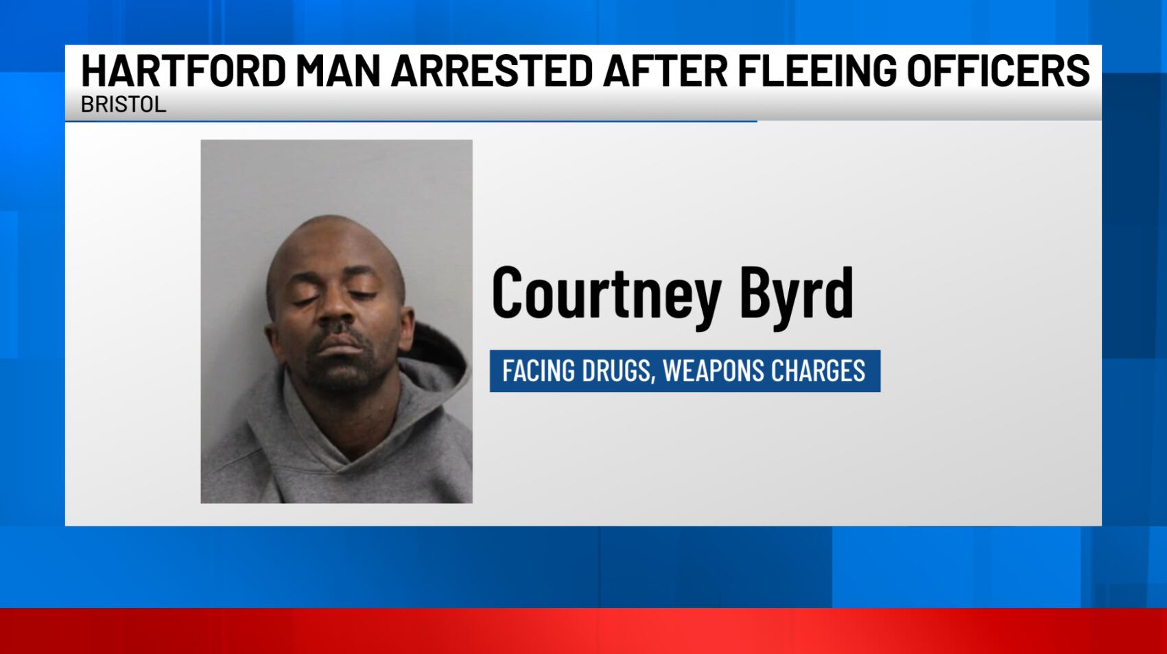 Hartford man arrested on drugs, weapons charges after fleeing officers